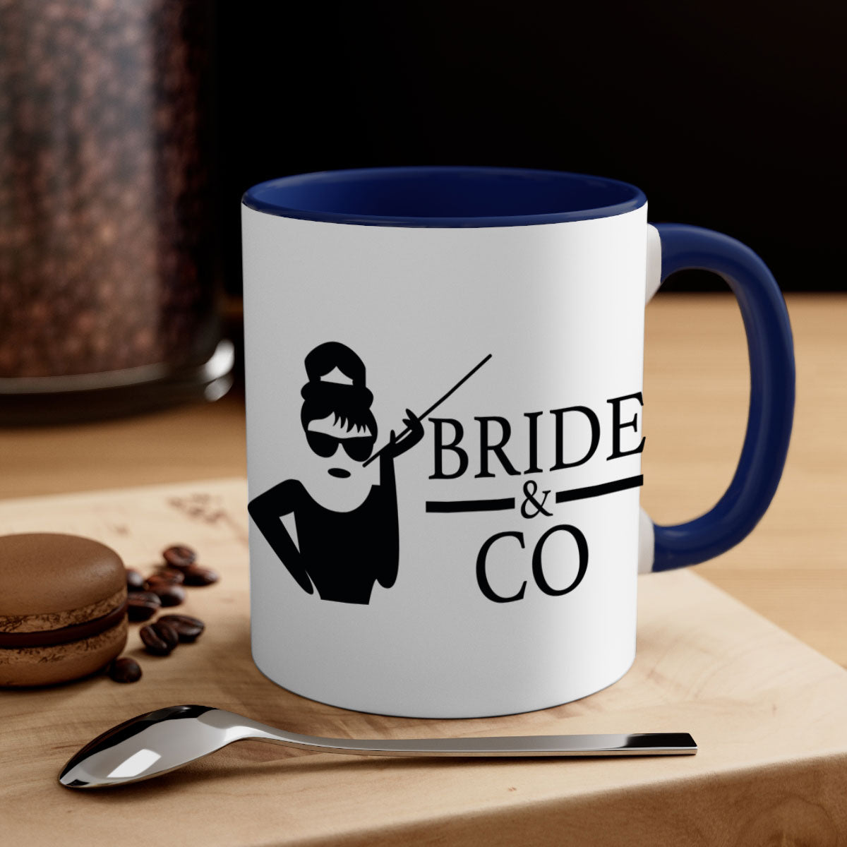 Bride Squad 30# Mug featuring a two-tone design with a colored handle and glossy finish, available in multiple colors.