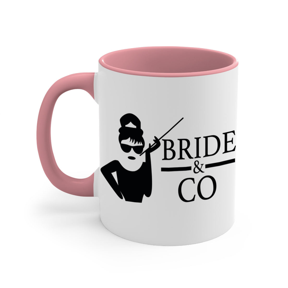 Bride Squad 30# Mug featuring a two-tone design with a colored handle and glossy finish, available in multiple colors.