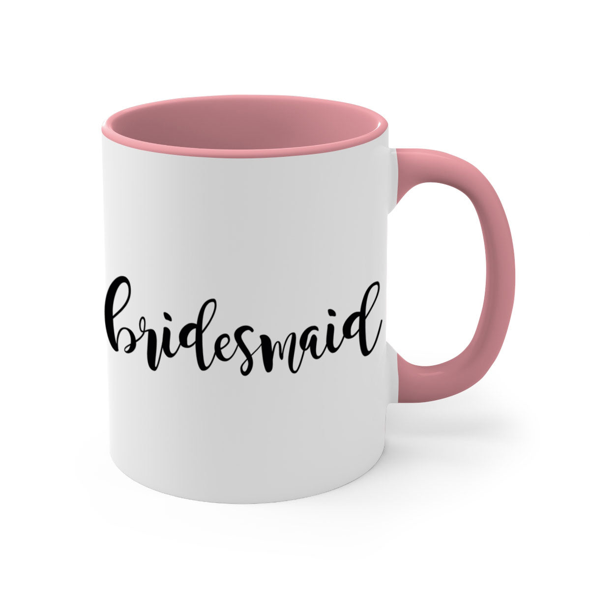 Bride Squad 34# Mug featuring a glossy finish, colored handle, and interior, available in five vibrant colors.