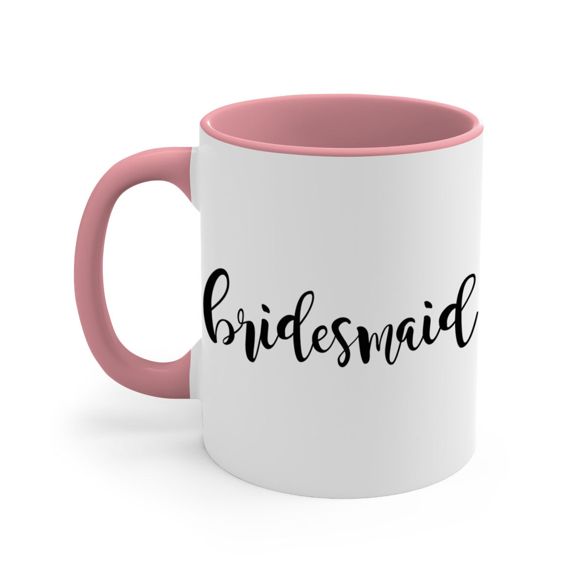 Bride Squad 34# Mug featuring a glossy finish, colored handle, and interior, available in five vibrant colors.