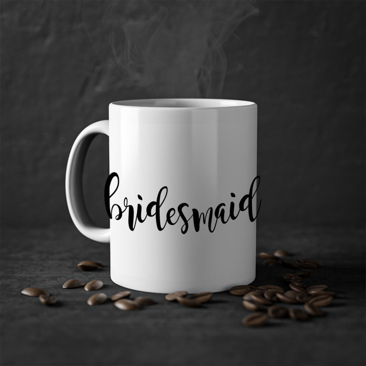 Bride Squad 34# Mug featuring a glossy finish, colored handle, and interior, available in five vibrant colors.