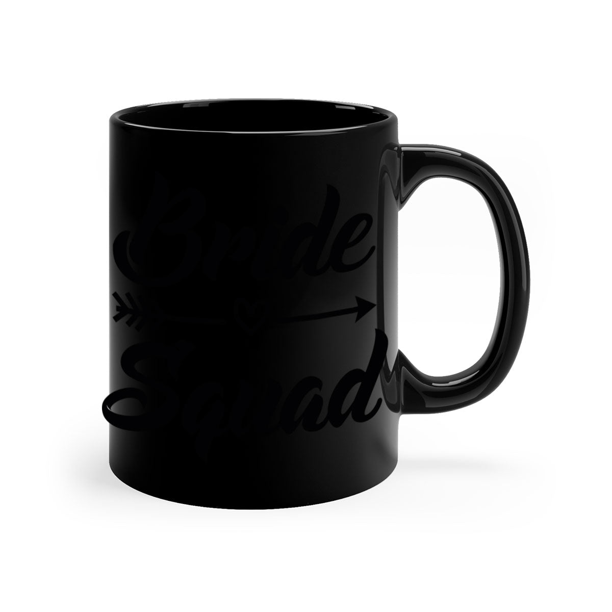 Bride Squad 36# Mug featuring a glossy finish, colored handle, and interior, available in five vibrant colors.