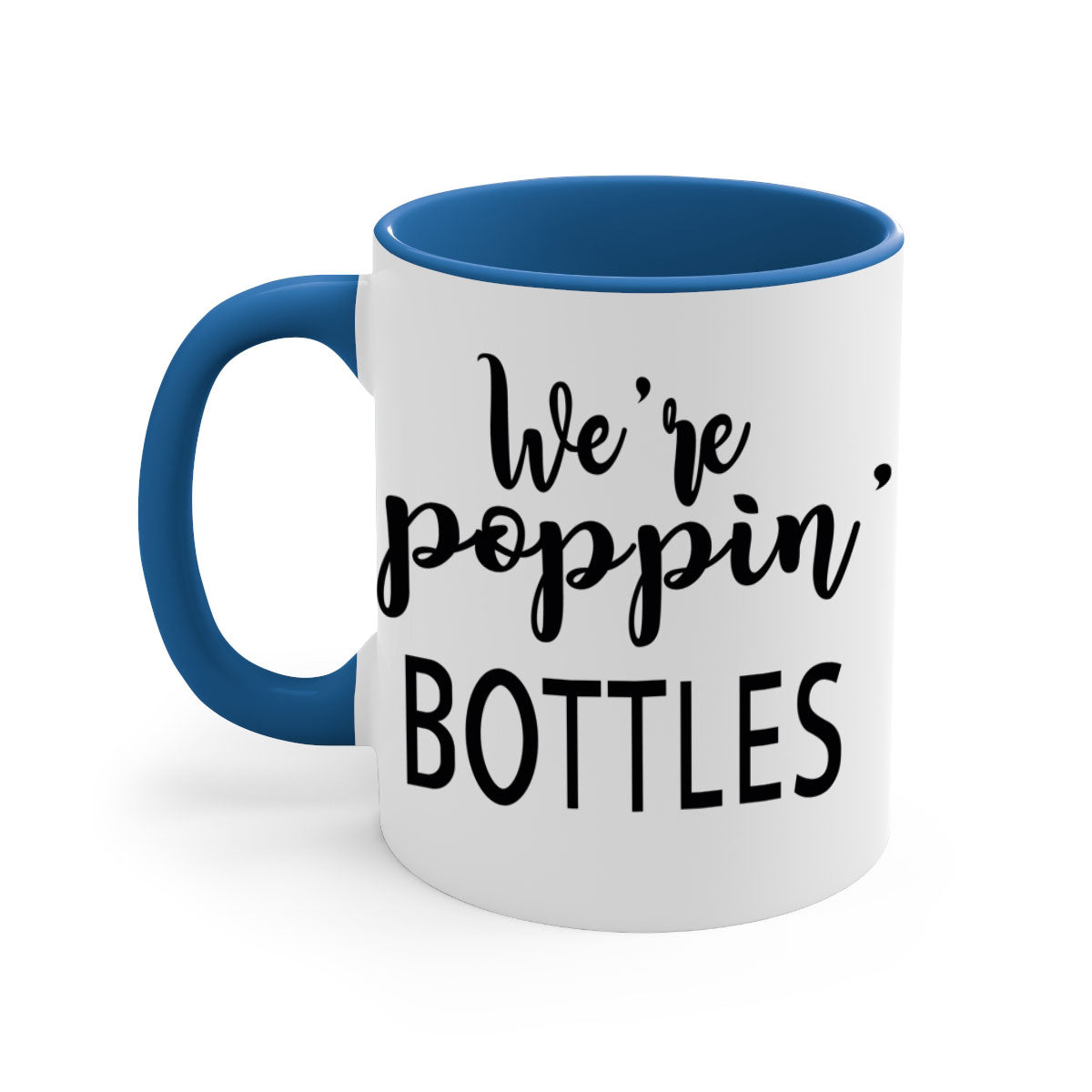 Bride Squad 4# Mug featuring a glossy finish, colored handle, and interior, available in five vibrant colors.