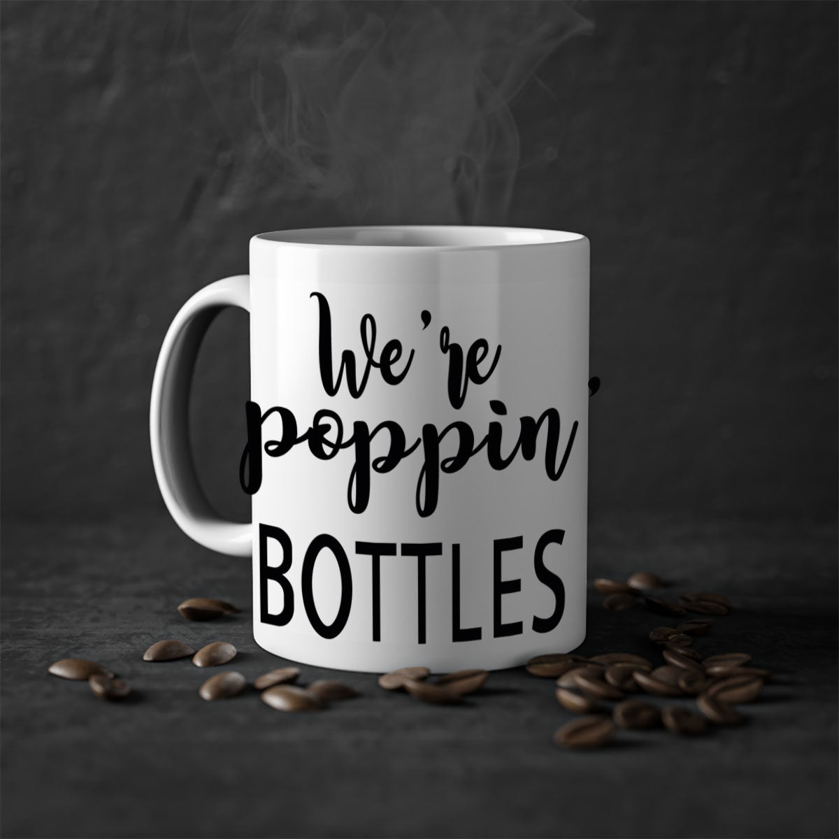 Bride Squad 4# Mug featuring a glossy finish, colored handle, and interior, available in five vibrant colors.