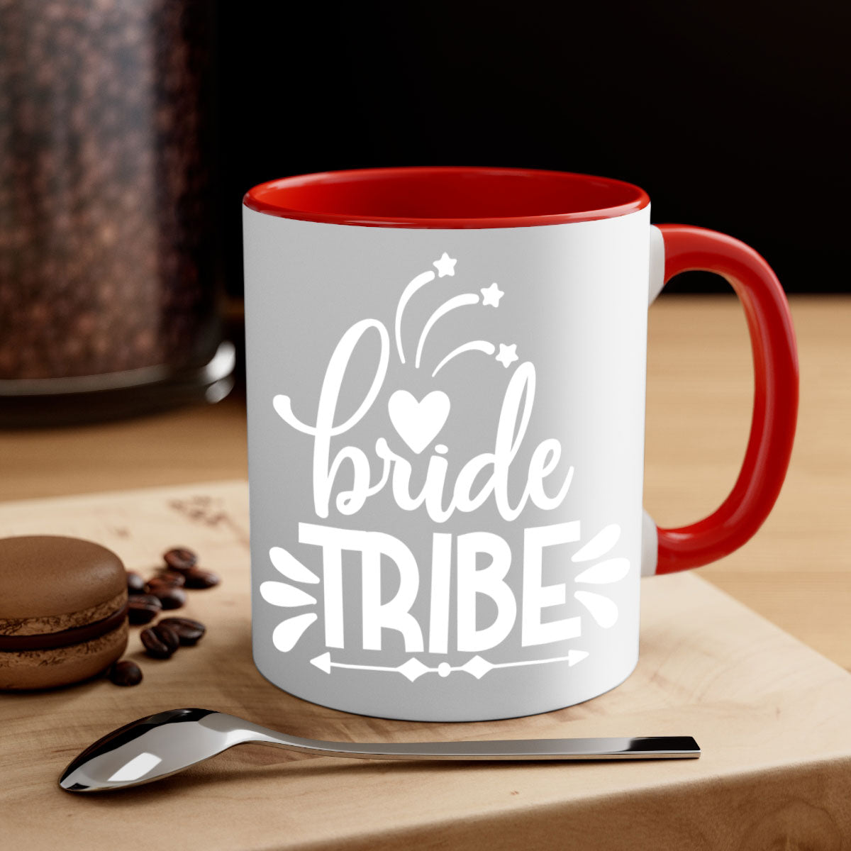 Bride tribee 7# Mug featuring a glossy finish with a colored handle and interior, available in five vibrant colors.