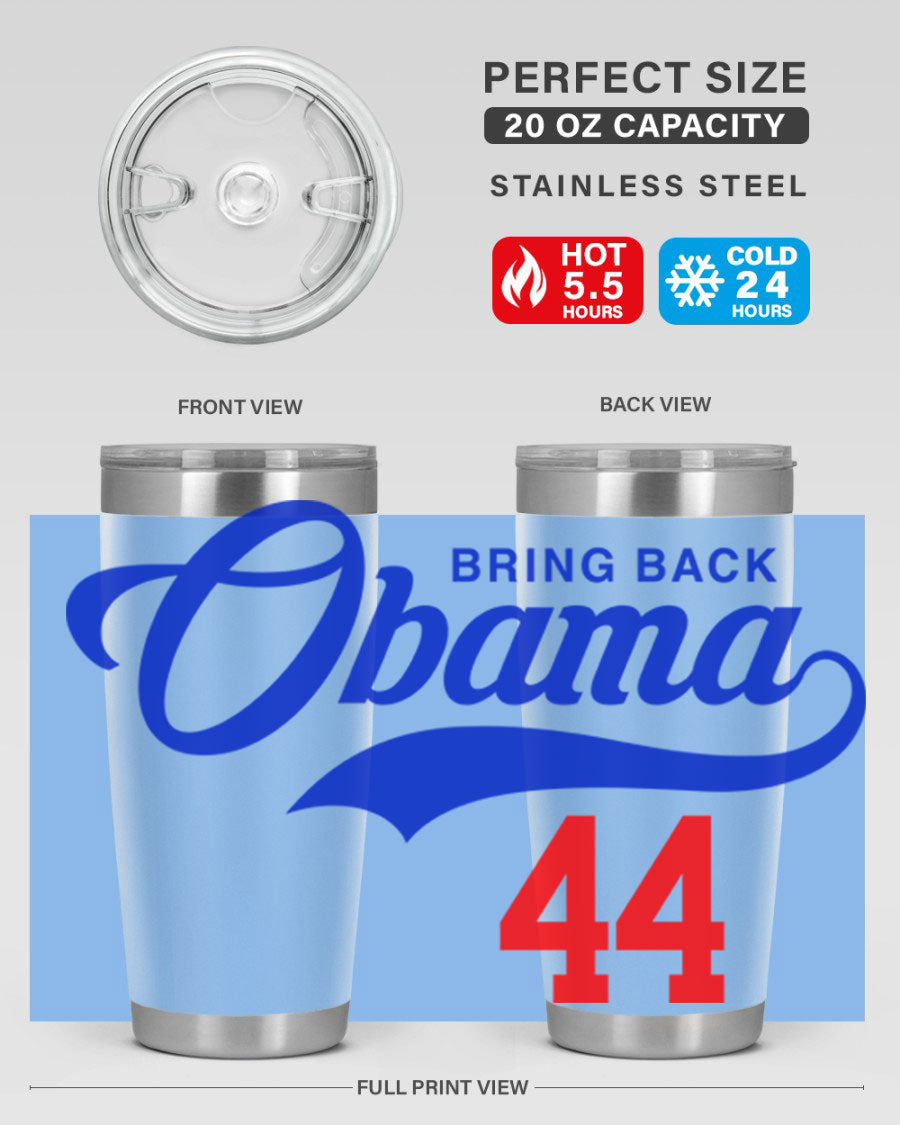 Bring Back Obama Jersey 191# Cotton Tank featuring bold black words and phrases on a soft cotton fabric, perfect for casual wear.