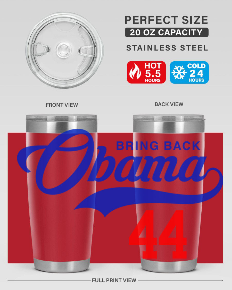 Bring Back Obama Jersey 191# Cotton Tank featuring bold black words and phrases on a soft cotton fabric, perfect for casual wear.