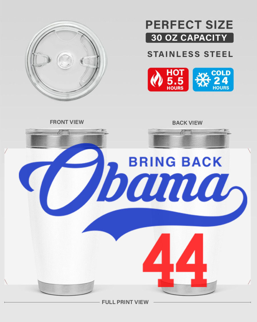 Bring Back Obama Jersey 191# Cotton Tank featuring bold black words and phrases on a soft cotton fabric, perfect for casual wear.