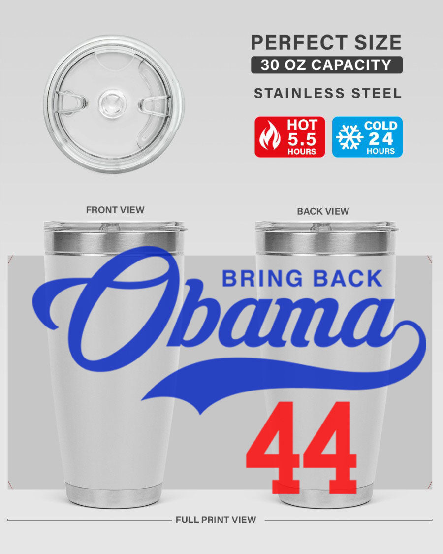 Bring Back Obama Jersey 191# Cotton Tank featuring bold black words and phrases on a soft cotton fabric, perfect for casual wear.