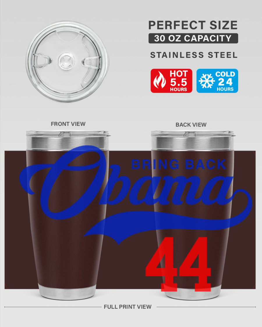 Bring Back Obama Jersey 191# Cotton Tank featuring bold black words and phrases on a soft cotton fabric, perfect for casual wear.