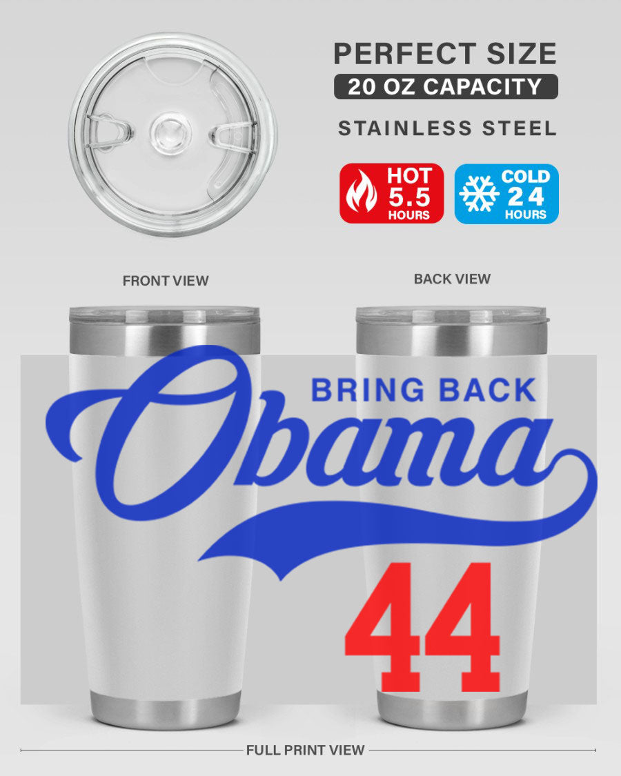 Bring Back Obama Jersey 191# Cotton Tank featuring bold black words and phrases on a soft cotton fabric, perfect for casual wear.