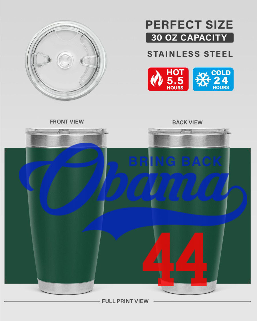Bring Back Obama Jersey 191# Cotton Tank featuring bold black words and phrases on a soft cotton fabric, perfect for casual wear.