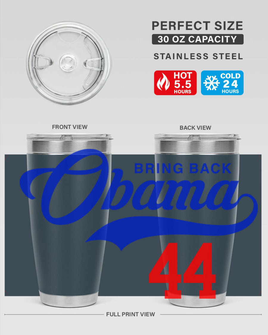 Bring Back Obama Jersey 191# Cotton Tank featuring bold black words and phrases on a soft cotton fabric, perfect for casual wear.