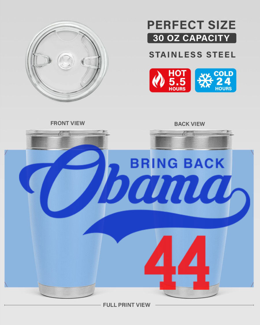 Bring Back Obama Jersey 191# Cotton Tank featuring bold black words and phrases on a soft cotton fabric, perfect for casual wear.