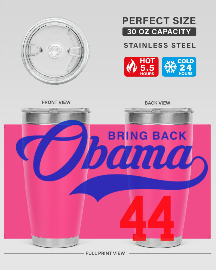 Bring Back Obama Jersey 191# Cotton Tank featuring bold black words and phrases on a soft cotton fabric, perfect for casual wear.