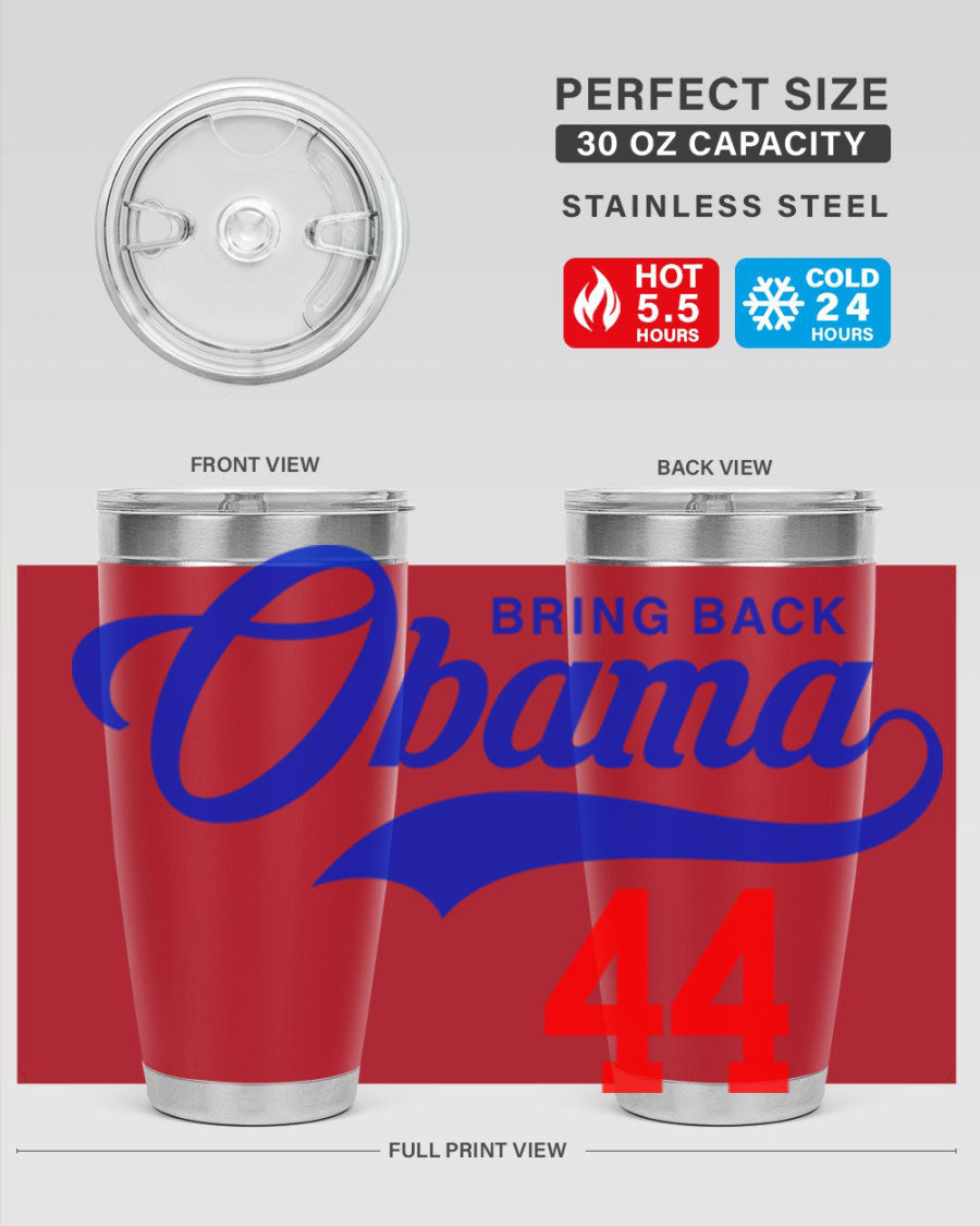 Bring Back Obama Jersey 191# Cotton Tank featuring bold black words and phrases on a soft cotton fabric, perfect for casual wear.