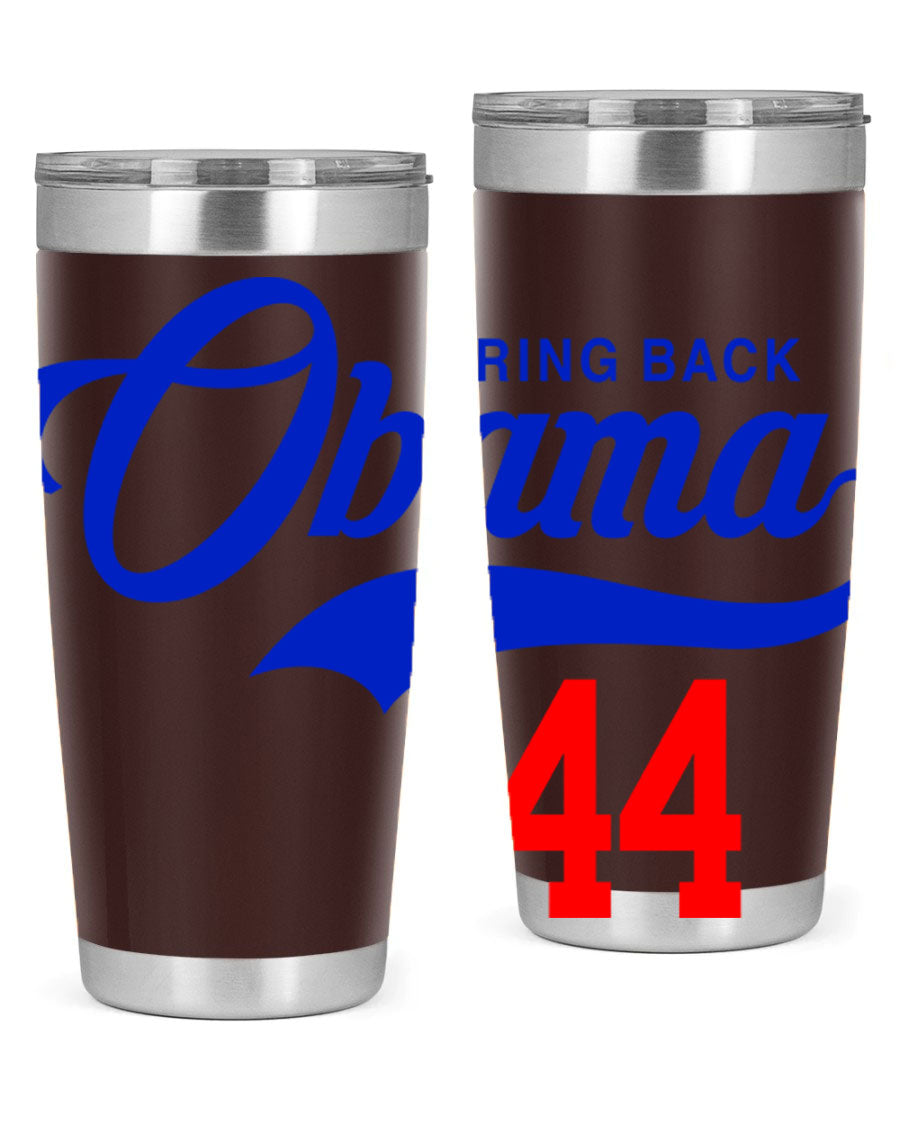 Bring Back Obama Jersey 191# Cotton Tank featuring bold black words and phrases on a soft cotton fabric, perfect for casual wear.