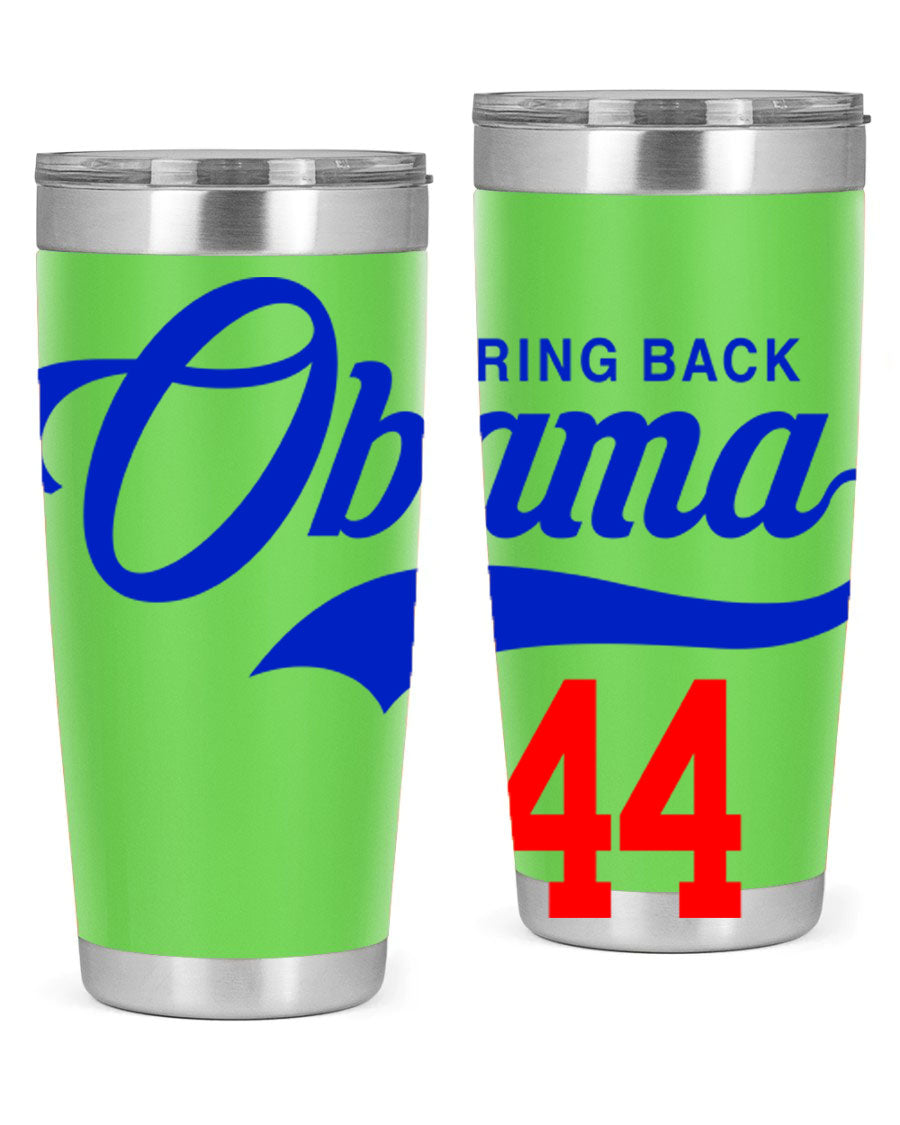 Bring Back Obama Jersey 191# Cotton Tank featuring bold black words and phrases on a soft cotton fabric, perfect for casual wear.