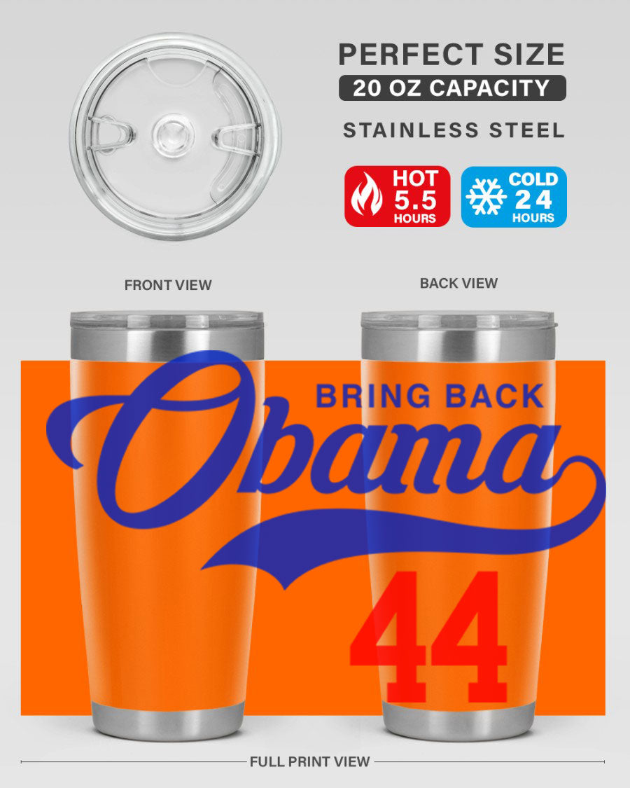 Bring Back Obama Jersey 191# Cotton Tank featuring bold black words and phrases on a soft cotton fabric, perfect for casual wear.