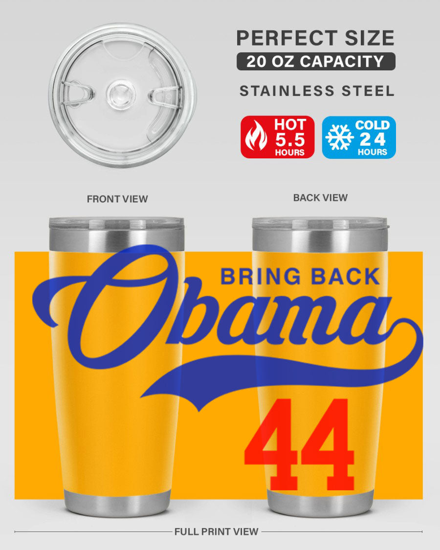 Bring Back Obama Jersey 191# Cotton Tank featuring bold black words and phrases on a soft cotton fabric, perfect for casual wear.