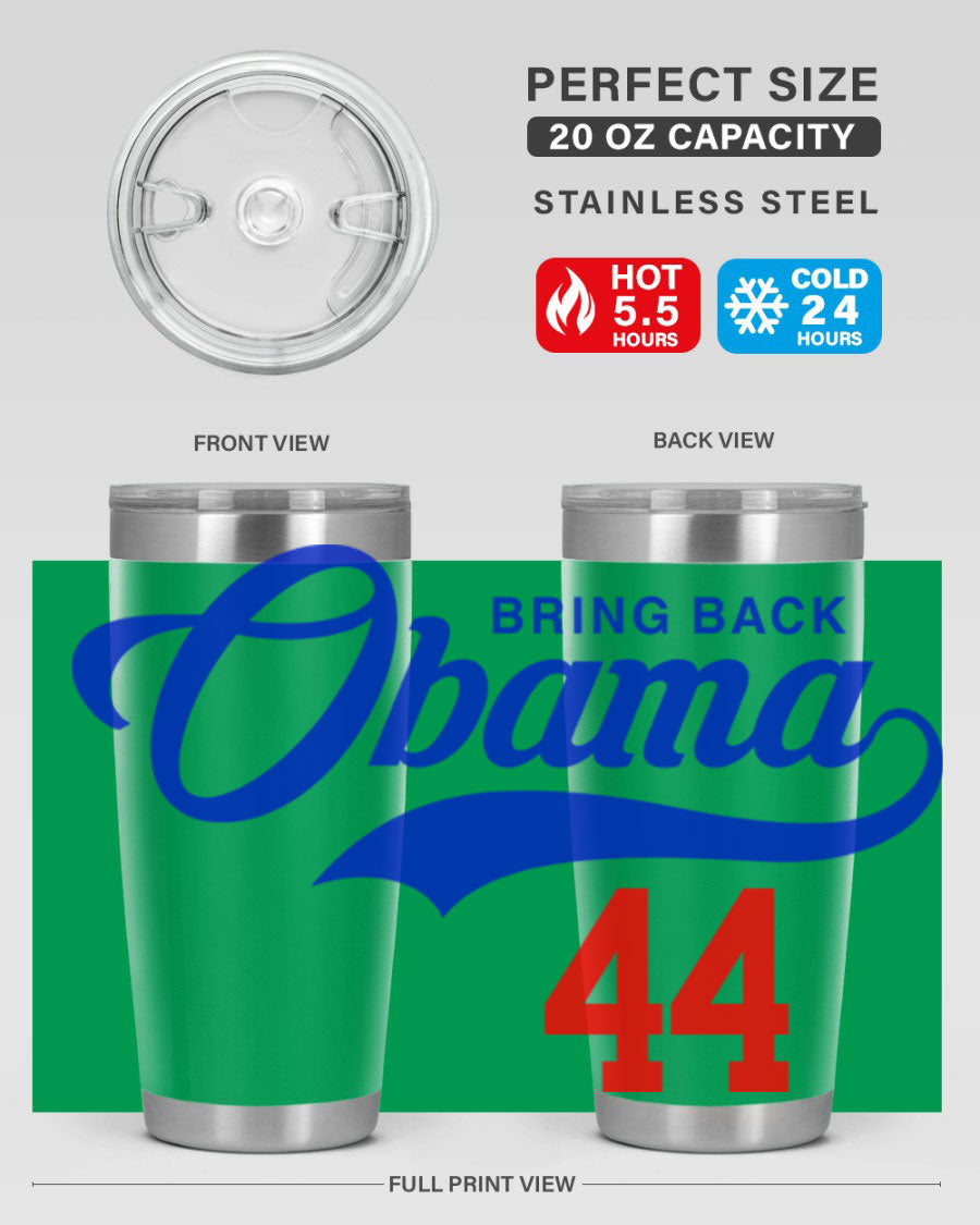 Bring Back Obama Jersey 191# Cotton Tank featuring bold black words and phrases on a soft cotton fabric, perfect for casual wear.