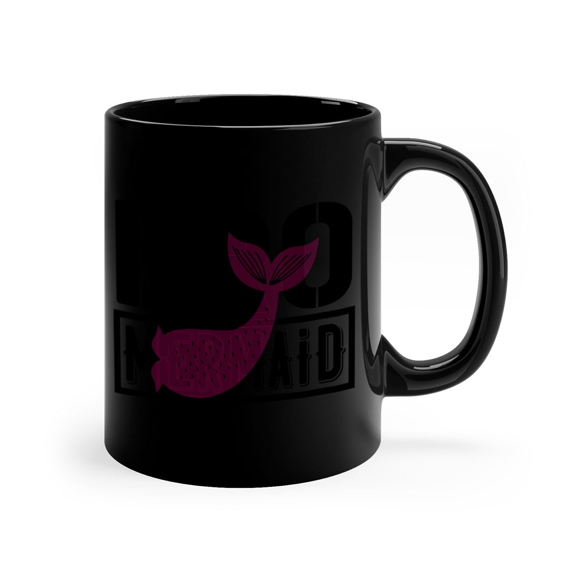 Bro Mermaid 85# Mug featuring a glossy finish with a colored handle and interior, available in five vibrant colors.
