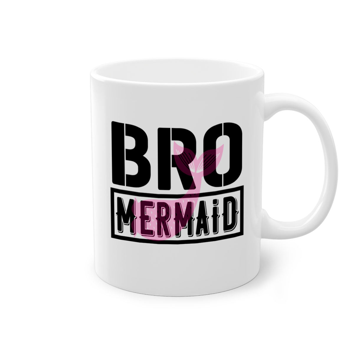 Bro Mermaid 85# Mug featuring a glossy finish with a colored handle and interior, available in five vibrant colors.