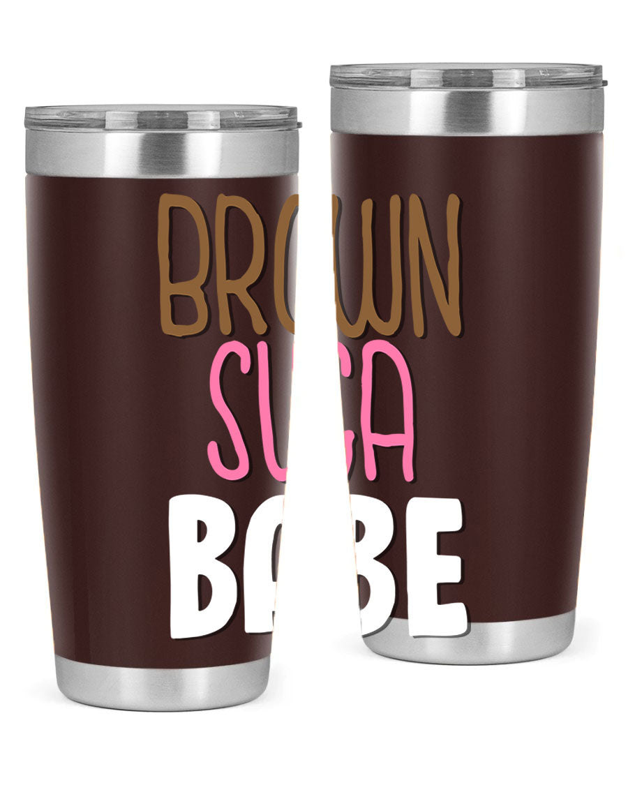 Brown Suga Babe Cotton Tank featuring bold black words and phrases, perfect for casual wear.