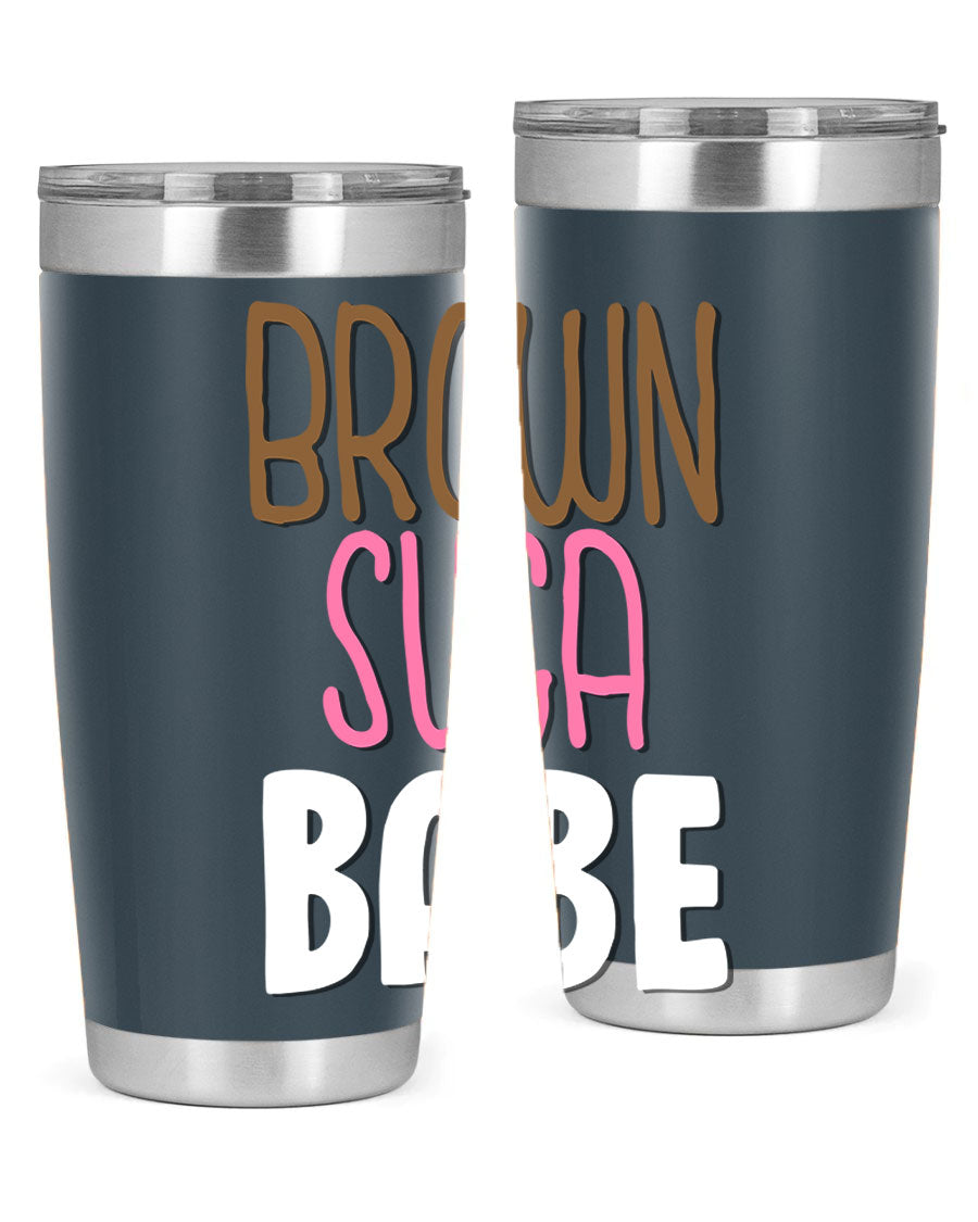 Brown Suga Babe Cotton Tank featuring bold black words and phrases, perfect for casual wear.