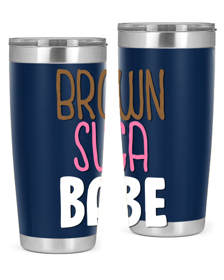 Brown Suga Babe Cotton Tank featuring bold black words and phrases, perfect for casual wear.