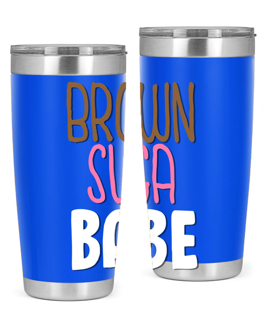 Brown Suga Babe Cotton Tank featuring bold black words and phrases, perfect for casual wear.