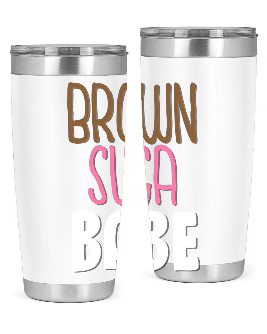 Brown Suga Babe Cotton Tank featuring bold black words and phrases, perfect for casual wear.