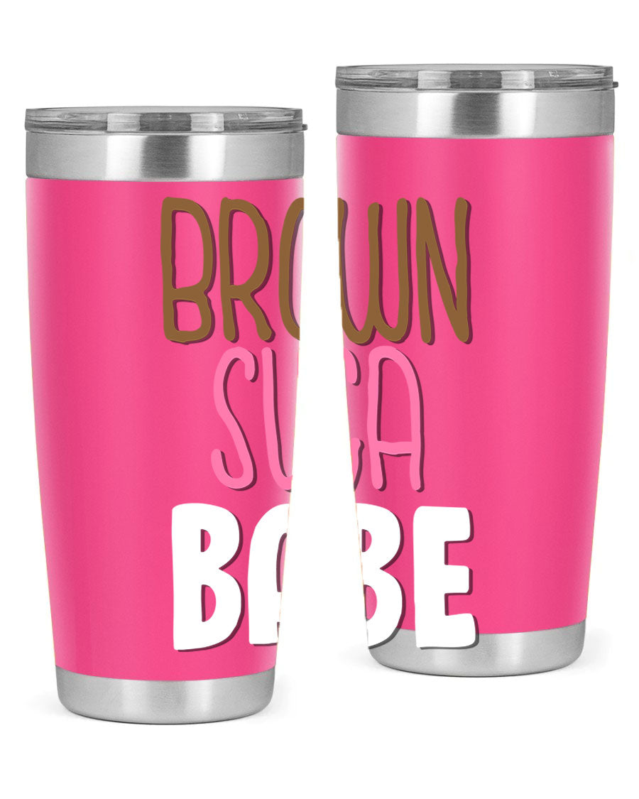 Brown Suga Babe Cotton Tank featuring bold black words and phrases, perfect for casual wear.