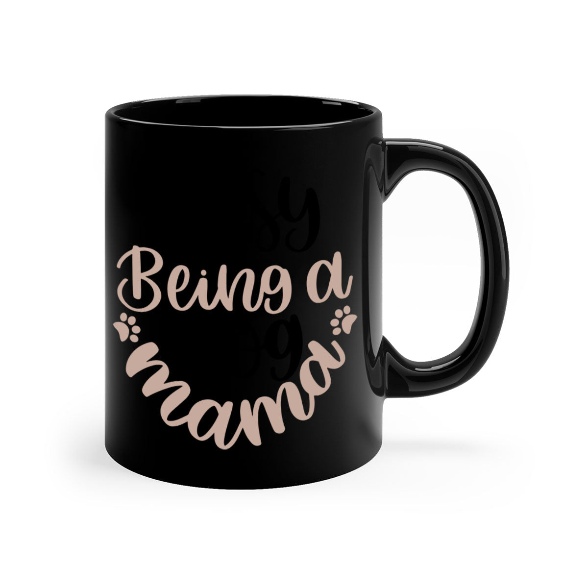 Busy Being A Dog Style 32# Mug with a glossy finish, featuring a colored handle and interior, available in multiple colors.