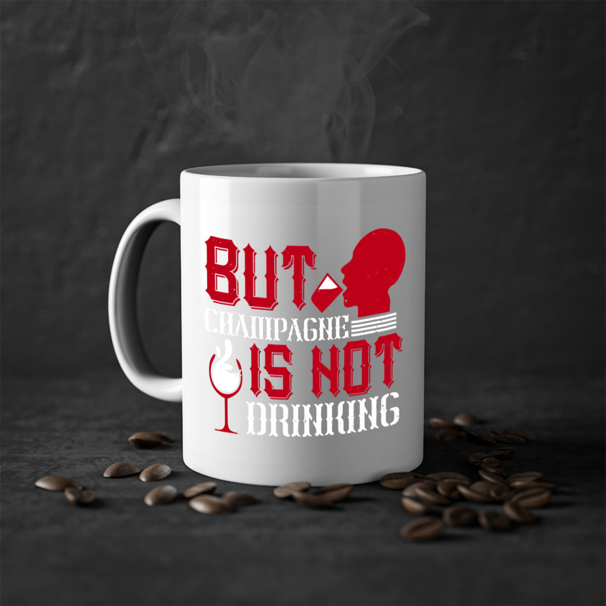 A stylish two-tone ceramic coffee mug with a colored handle and glossy finish, available in multiple colors.