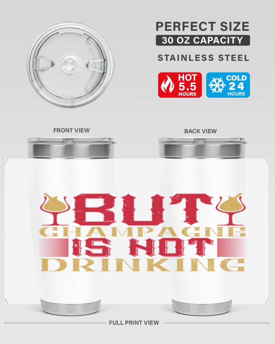 A stylish 20oz stainless steel tumbler with a copper lining, designed to keep drinks hot or cold for hours, featuring a drink-thru lid.