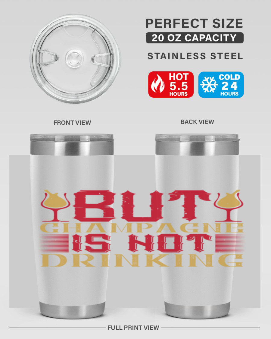 A stylish 20oz stainless steel tumbler with a copper lining, designed to keep drinks hot or cold for hours, featuring a drink-thru lid.