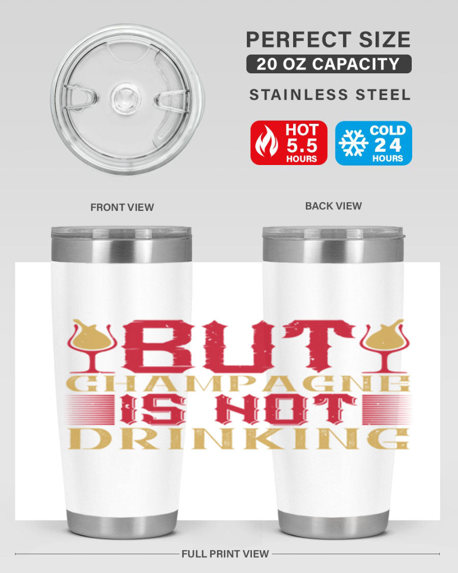 A stylish 20oz stainless steel tumbler with a copper lining, designed to keep drinks hot or cold for hours, featuring a drink-thru lid.