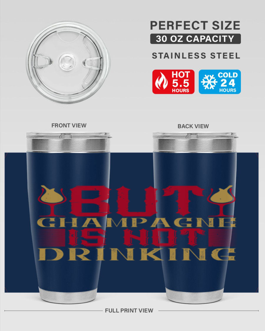 A stylish 20oz stainless steel tumbler with a copper lining, designed to keep drinks hot or cold for hours, featuring a drink-thru lid.