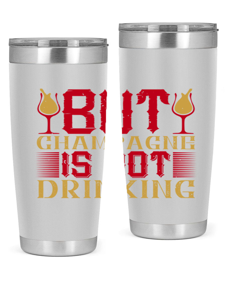 A stylish 20oz stainless steel tumbler with a copper lining, designed to keep drinks hot or cold for hours, featuring a drink-thru lid.