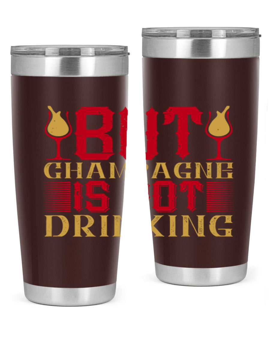 A stylish 20oz stainless steel tumbler with a copper lining, designed to keep drinks hot or cold for hours, featuring a drink-thru lid.