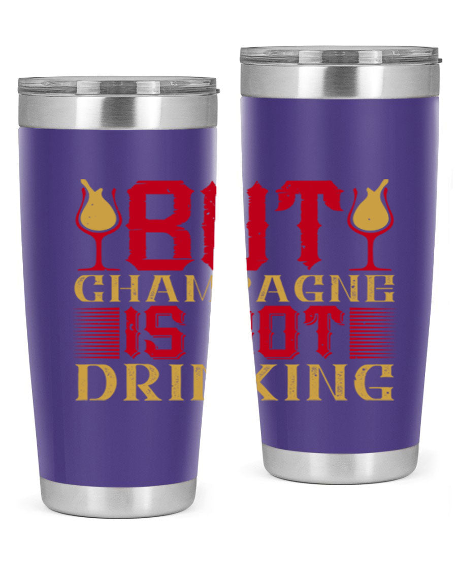 A stylish 20oz stainless steel tumbler with a copper lining, designed to keep drinks hot or cold for hours, featuring a drink-thru lid.