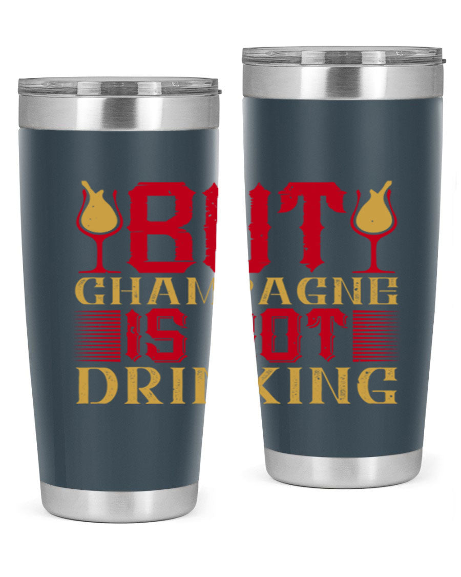 A stylish 20oz stainless steel tumbler with a copper lining, designed to keep drinks hot or cold for hours, featuring a drink-thru lid.