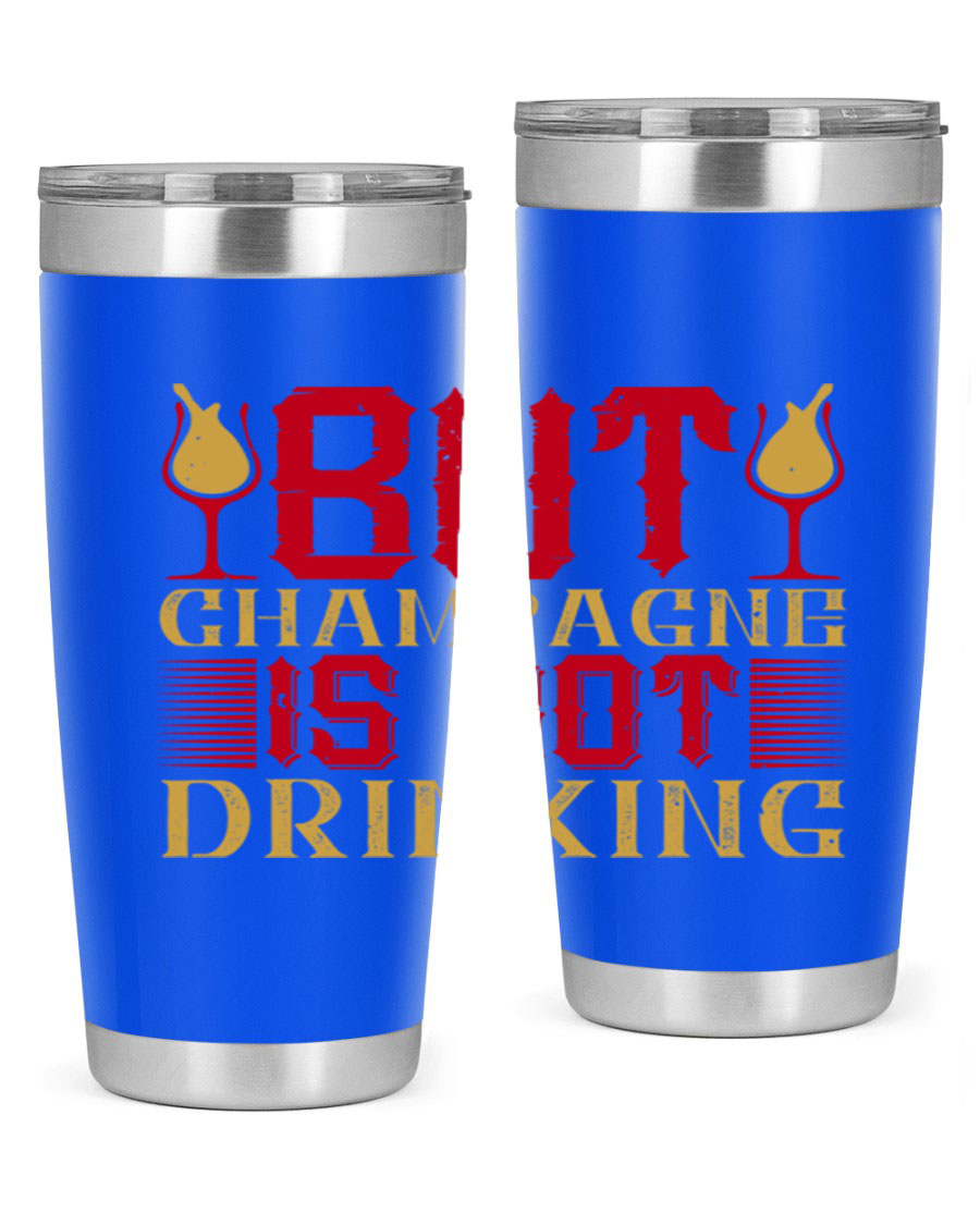 A stylish 20oz stainless steel tumbler with a copper lining, designed to keep drinks hot or cold for hours, featuring a drink-thru lid.