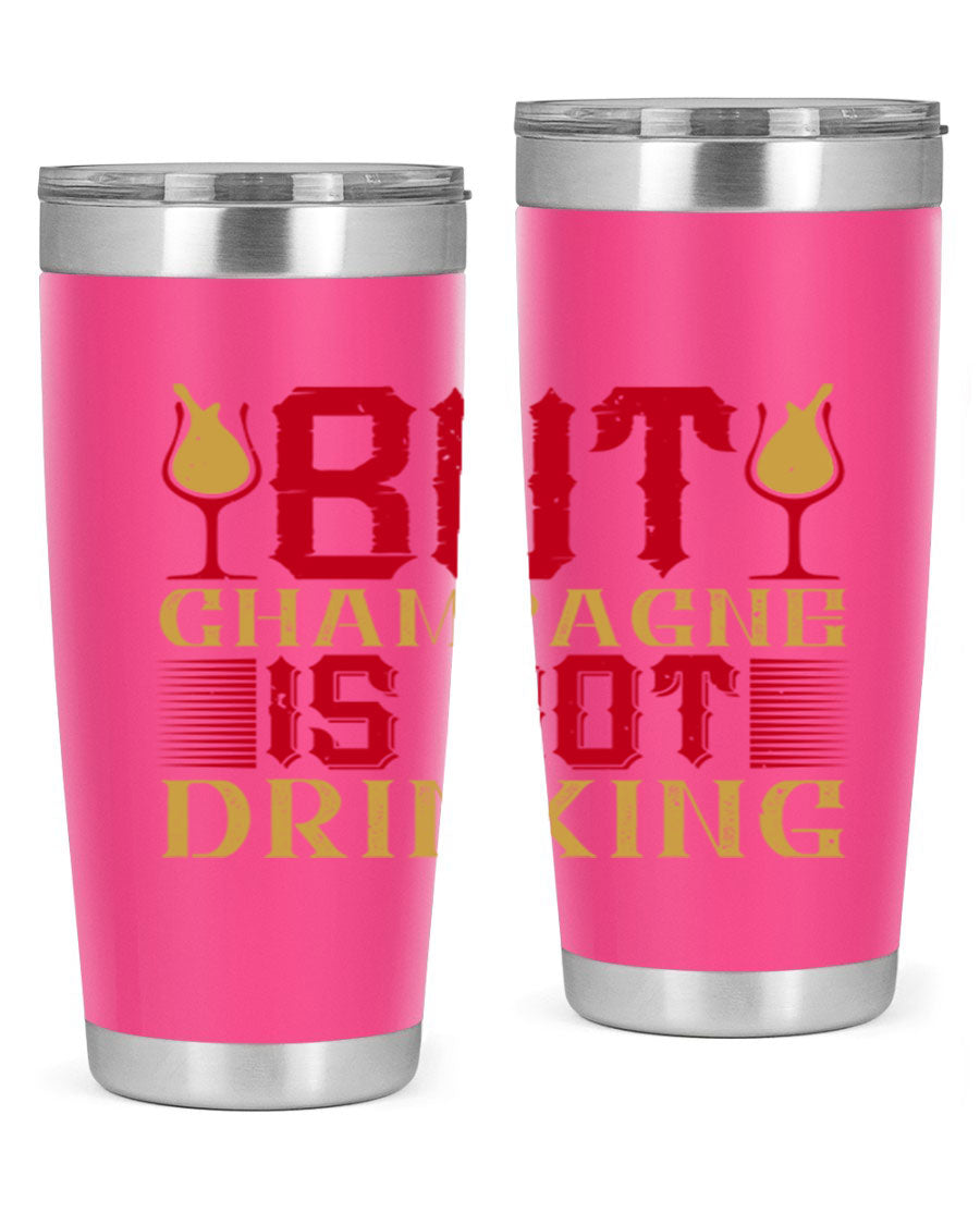 A stylish 20oz stainless steel tumbler with a copper lining, designed to keep drinks hot or cold for hours, featuring a drink-thru lid.