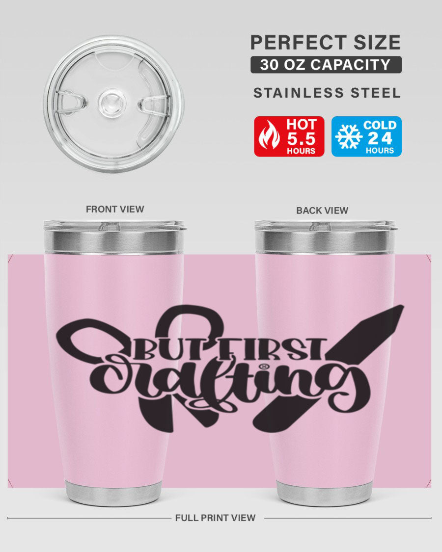 But First Crafting 44# Tumbler in stainless steel with a stylish design, perfect for hot and cold beverages.