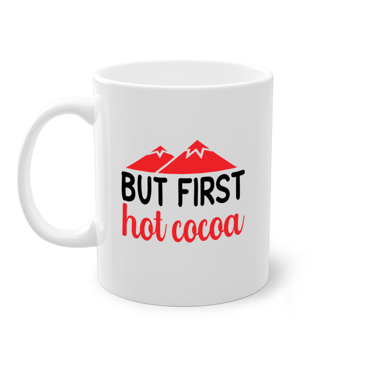 A stylish two-tone ceramic mug with a glossy finish, featuring a colored handle and interior, perfect for coffee, tea, or hot cocoa.