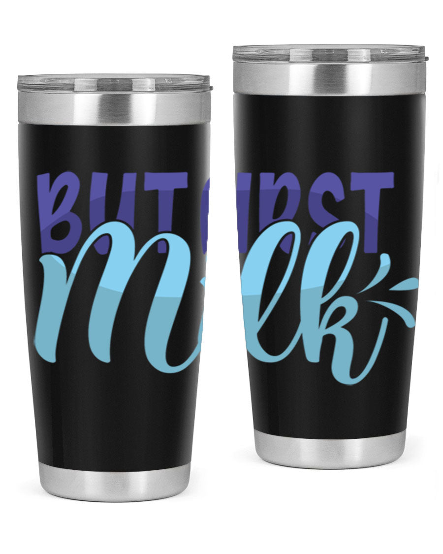 But First Milk Style 275# baby tumbler in stainless steel with a stylish design, perfect for keeping drinks hot or cold.