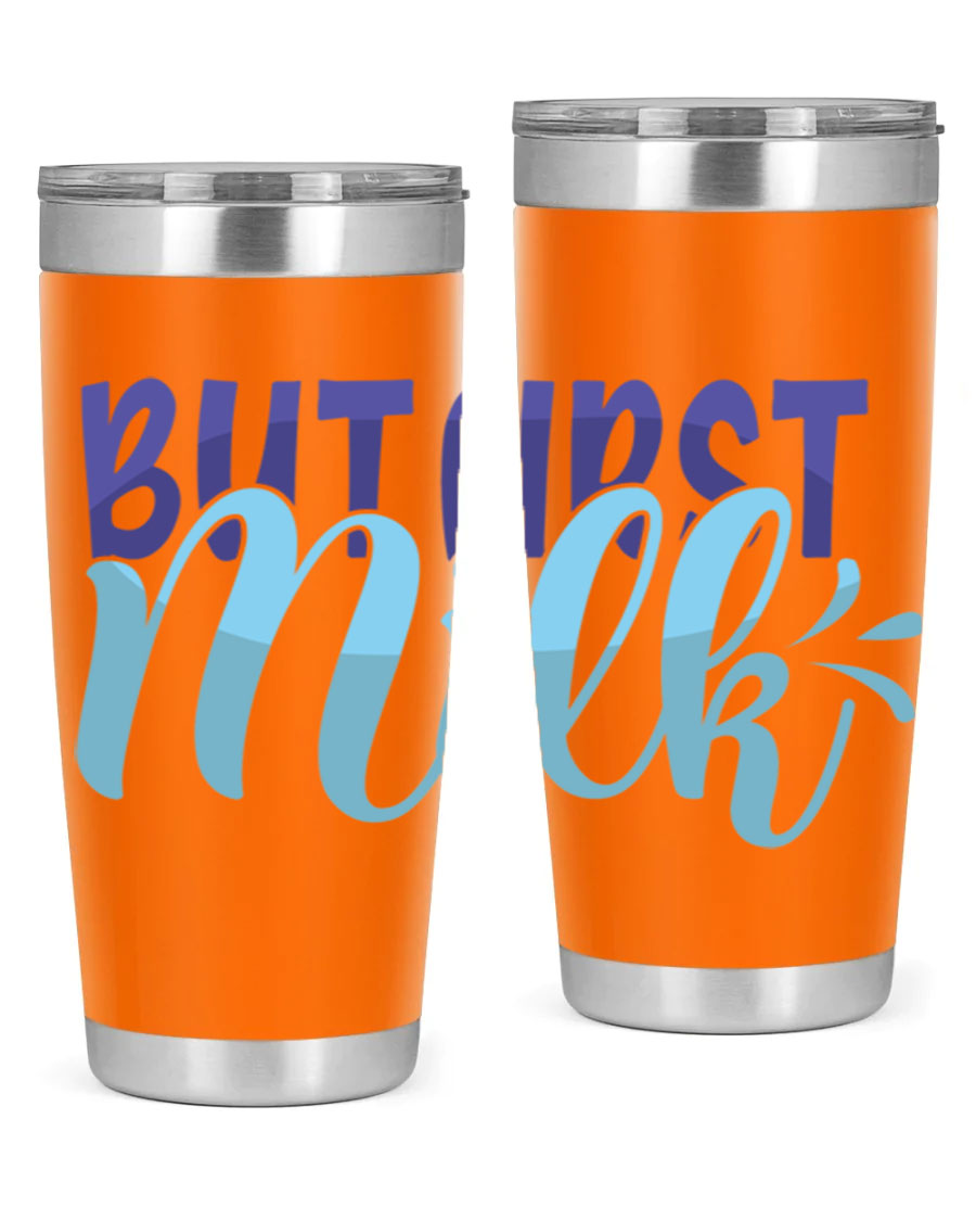 But First Milk Style 275# baby tumbler in stainless steel with a stylish design, perfect for keeping drinks hot or cold.
