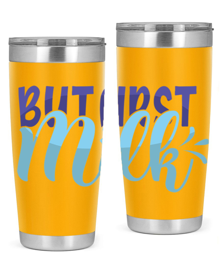 But First Milk Style 275# baby tumbler in stainless steel with a stylish design, perfect for keeping drinks hot or cold.